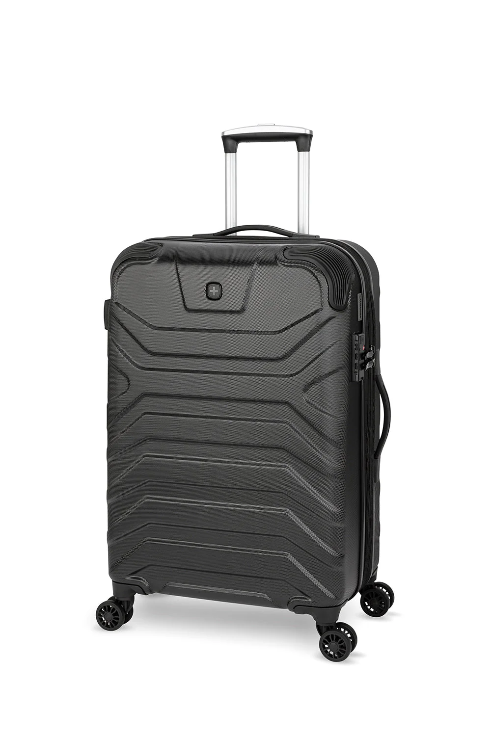 SWISSGEAR - Fortress Collection 24" Expandable Hardside Luggage-Black