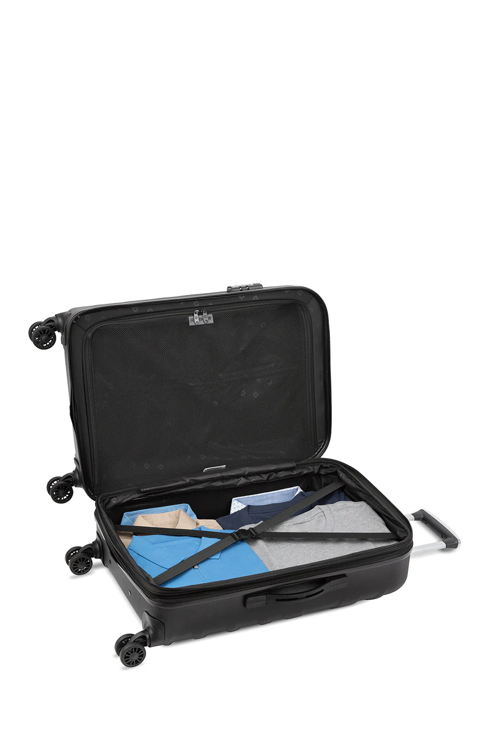 SWISSGEAR - Fortress Collection Hardside Luggage 3 Piece Set- Black - Image 3