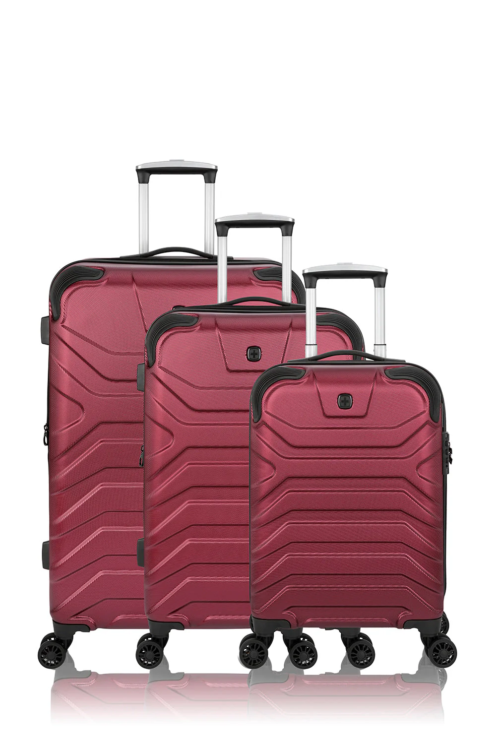 SWISSGEAR - Fortress Collection Hardside Luggage 3 Piece Set- Black - Image 8
