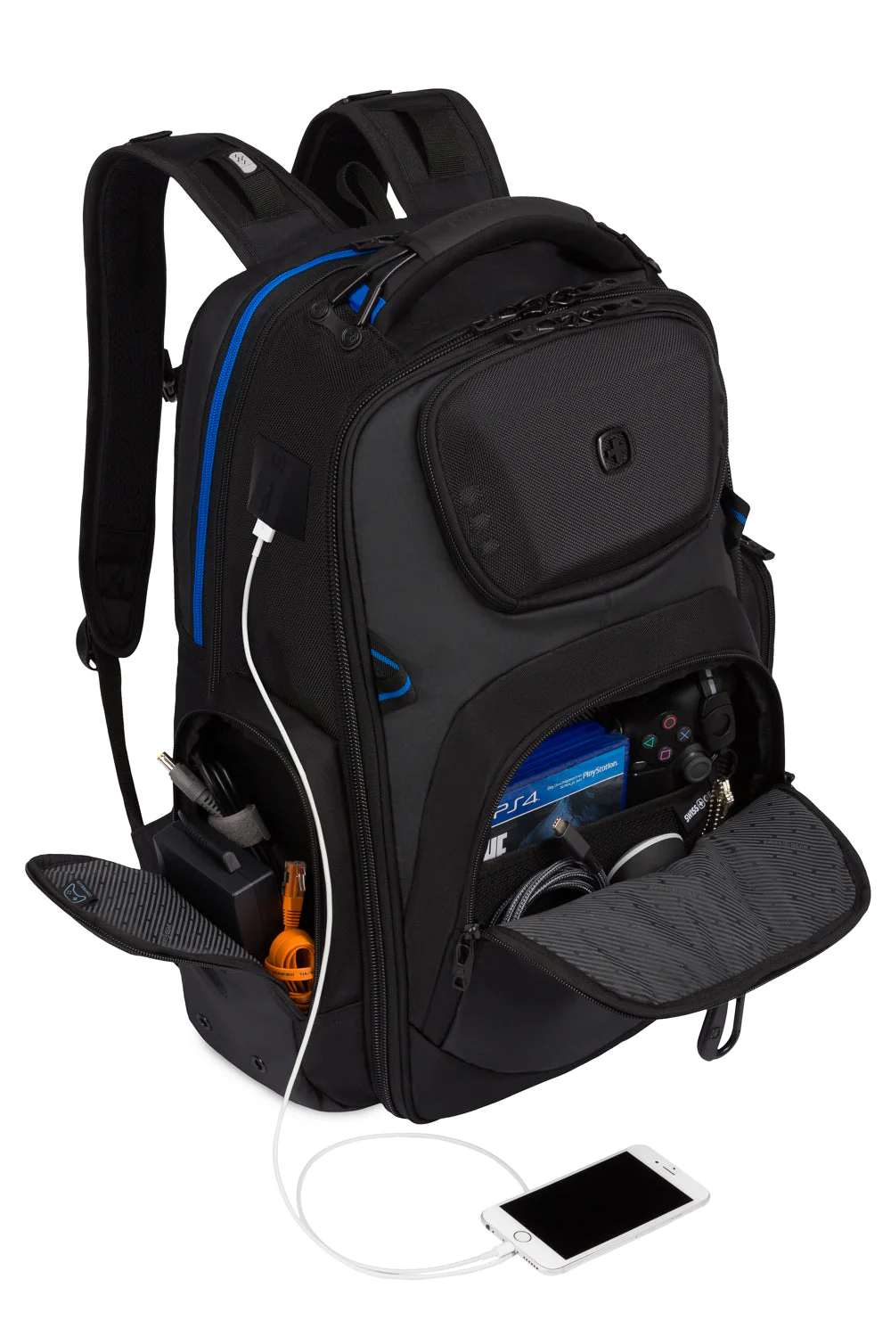 SWISSGEAR - Gamer Pro USB Gaming ScanSmart Laptop Backpack - Image 4