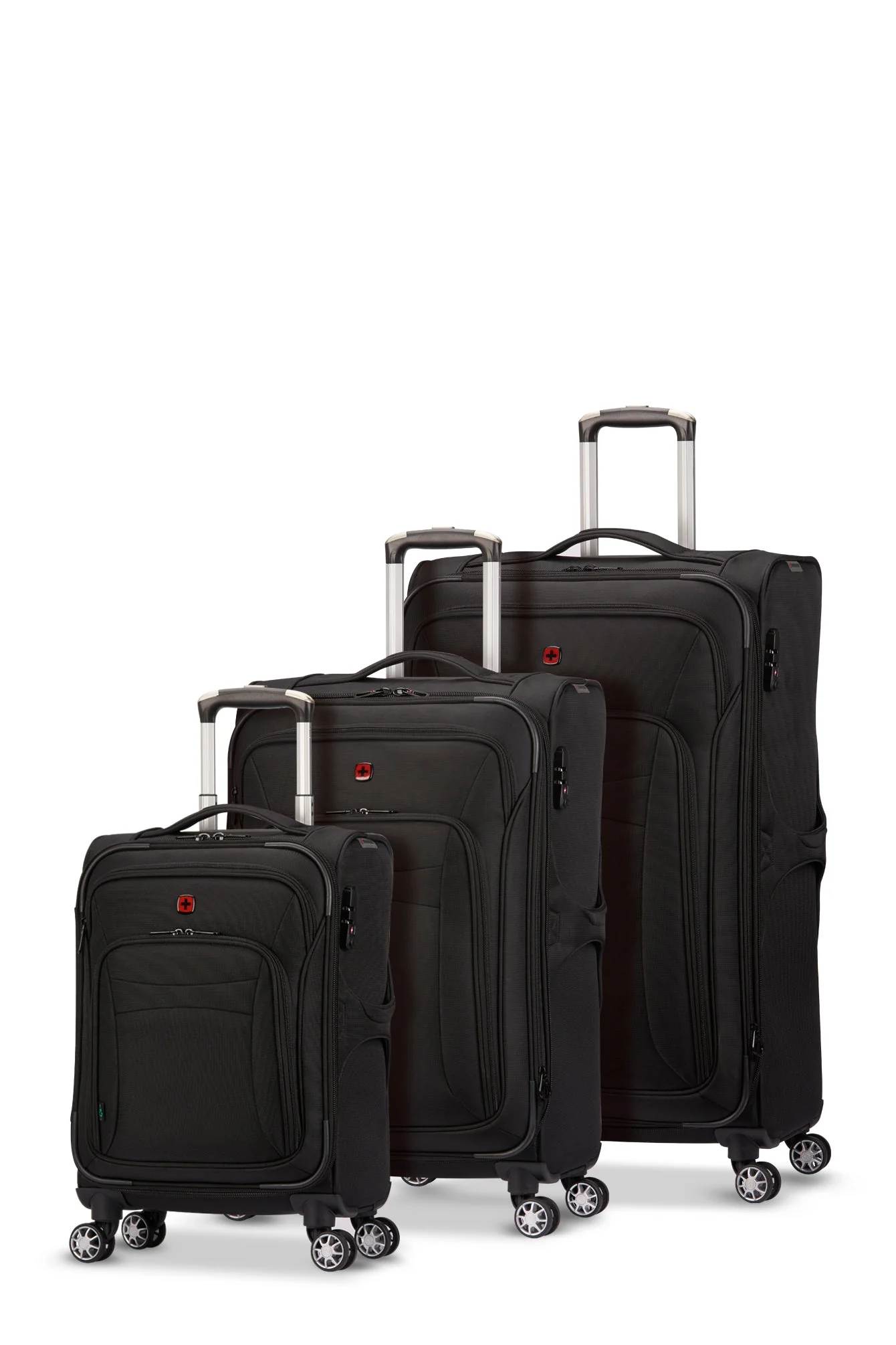 Wenger - Essential Collection Softside Luggage 3 Piece Set-Black