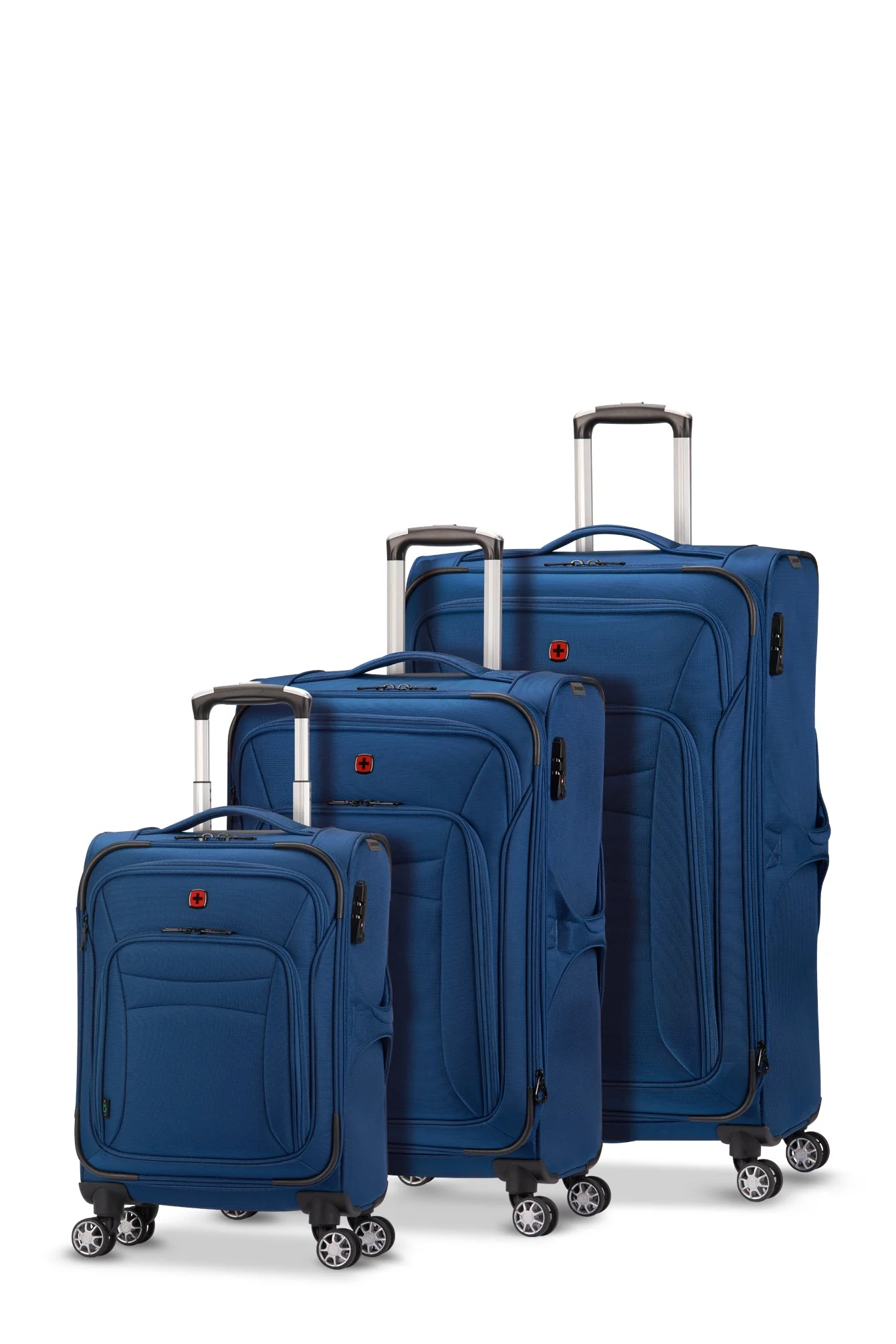 Wenger - Essential Collection Softside Luggage 3 Piece Set-Black - Image 7