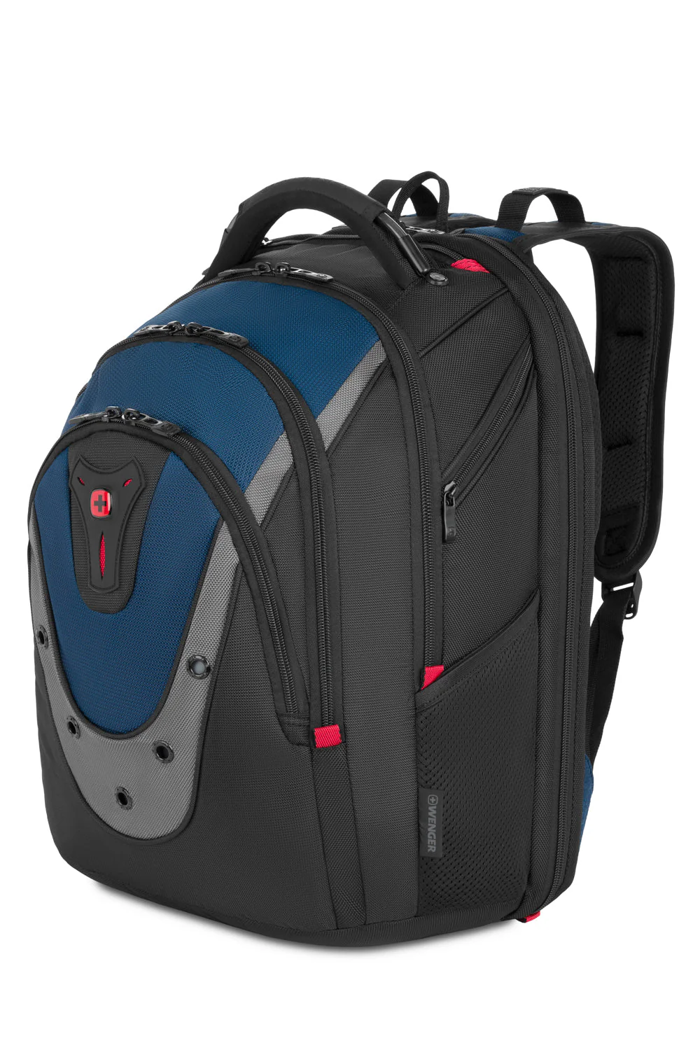 Wenger - Ibex ScanSmart Laptop Backpack in Black/Blue/Grey