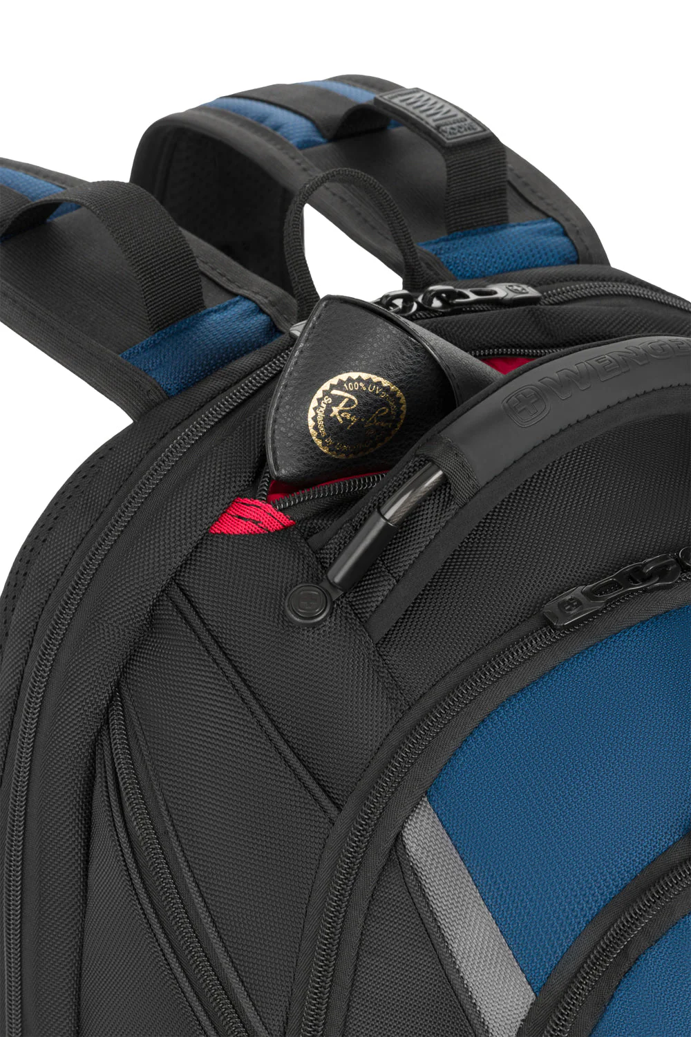 Wenger - Ibex ScanSmart Laptop Backpack in Black/Blue/Grey - Image 12