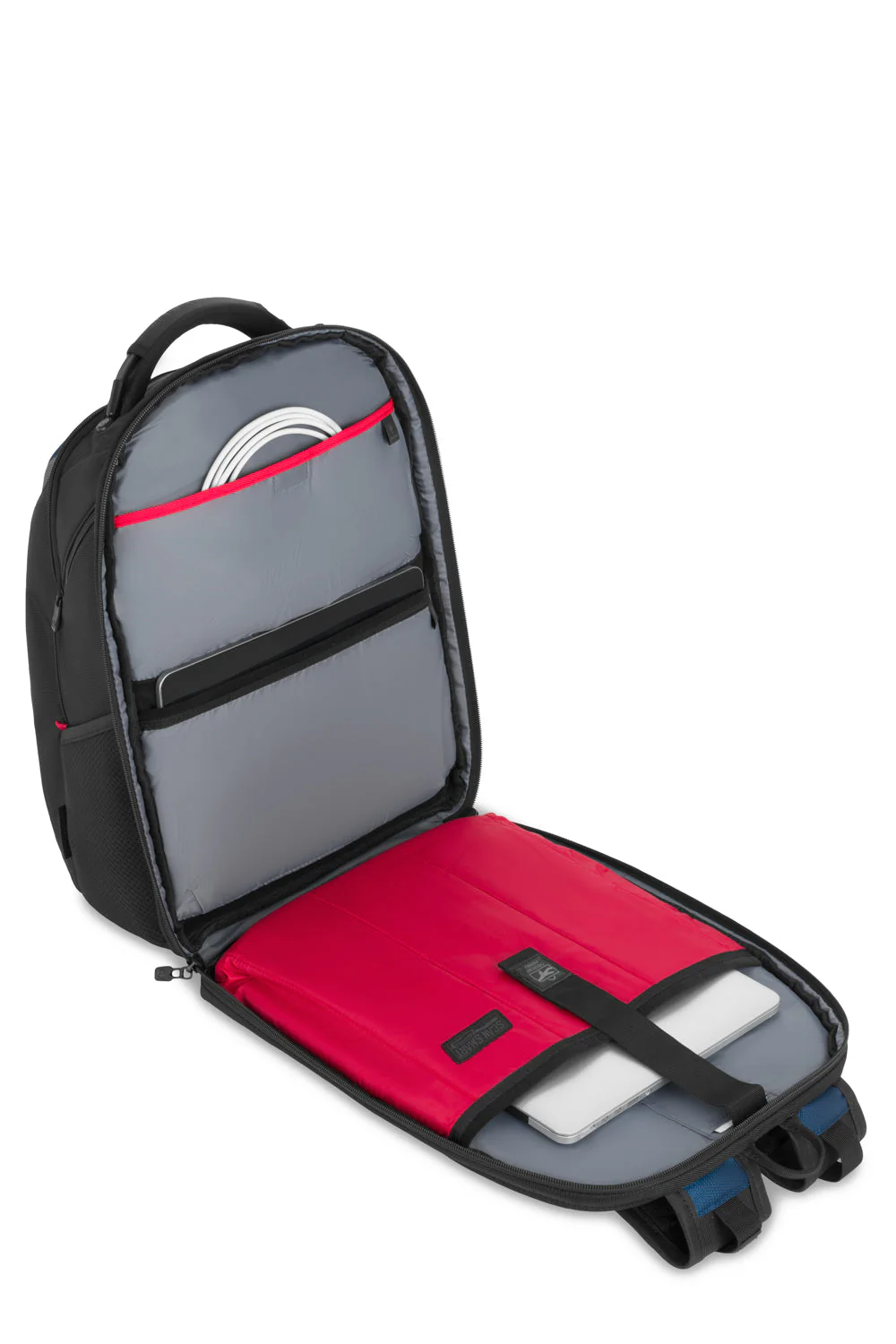 Wenger - Ibex ScanSmart Laptop Backpack in Black/Blue/Grey - Image 8